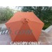 Formosa Covers 9ft Umbrella Replacement Canopy 6 Ribs in Terra  (Canopy Only)   555696892